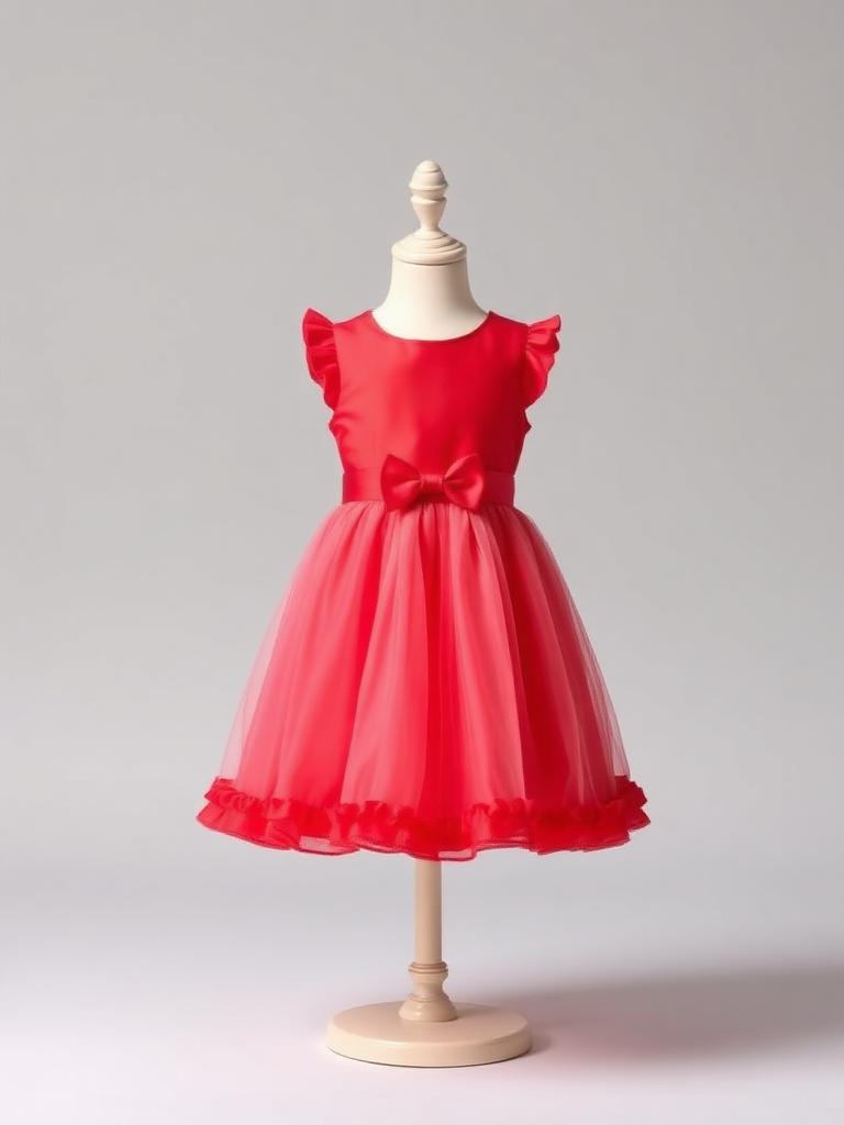 Red Red Girls Party Dress